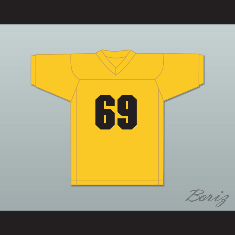 Johnny Knoxville 69 Blindside Yellow Gold Football Jersey