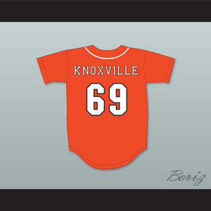 Johnny Knoxville 69 Swallows Play Ball Orange Baseball Jersey