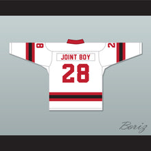 Load image into Gallery viewer, Joint Boy 28 Letterkenny Irish White Alternate Hockey Jersey