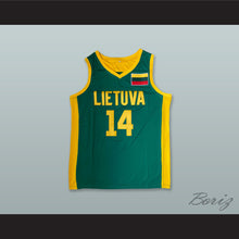 Load image into Gallery viewer, Jonas Valanciunas 14 Lithuania Lietuva Green Basketball Jersey