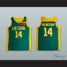 Load image into Gallery viewer, Jonas Valanciunas 14 Lithuania Lietuva Green Basketball Jersey