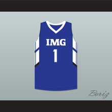 Load image into Gallery viewer, Player 1 IMG Academy Blue Basketball Jersey
