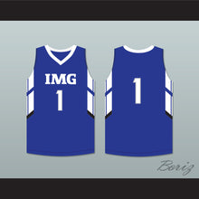 Load image into Gallery viewer, Player 1 IMG Academy Blue Basketball Jersey