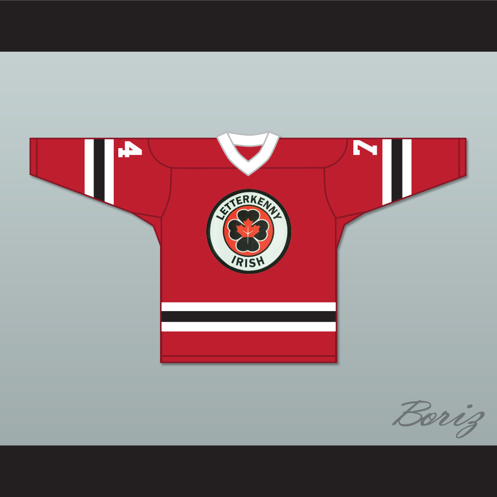 Jonesy 74 Letterkenny Irish Red Alternate Hockey Jersey