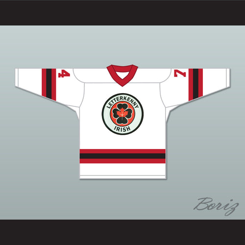 Jonesy 74 Letterkenny Irish White Alternate Hockey Jersey
