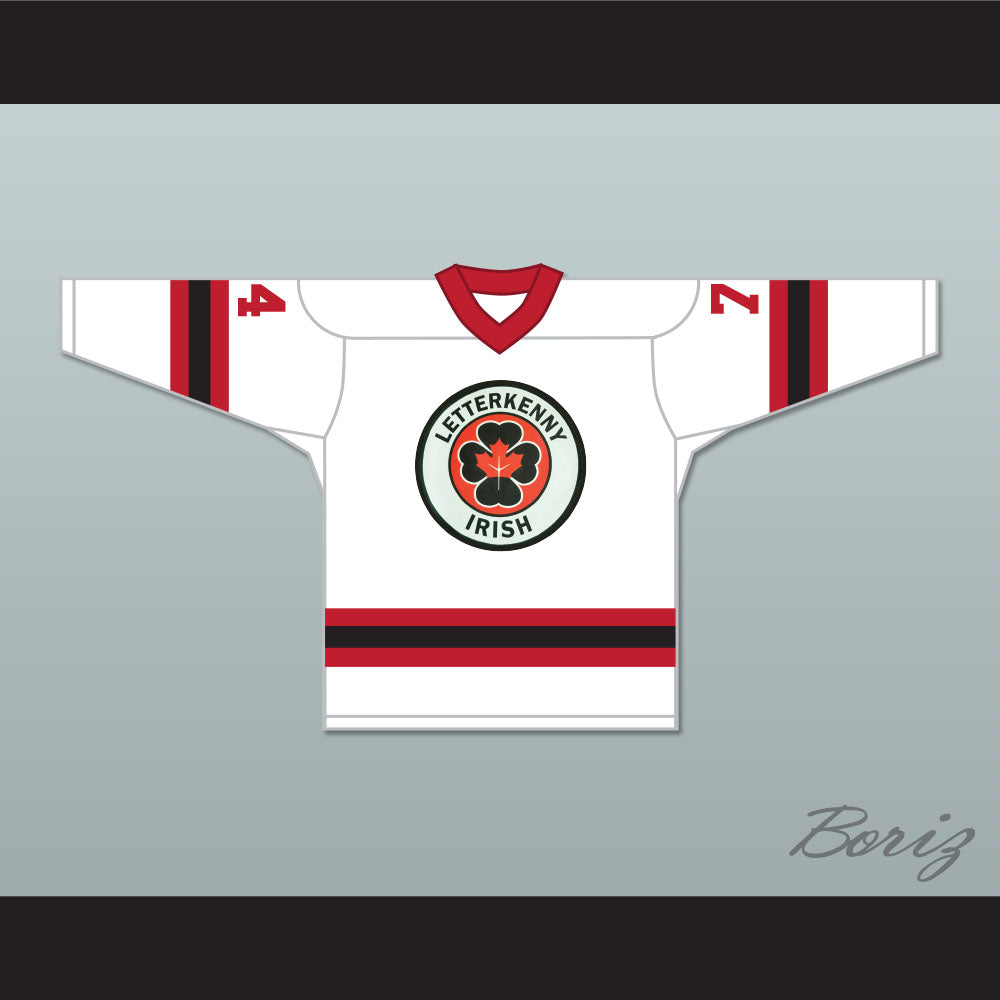 Jonesy 74 Letterkenny Irish White Alternate Hockey Jersey