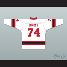 Load image into Gallery viewer, Jonesy 74 Letterkenny Irish White Alternate Hockey Jersey