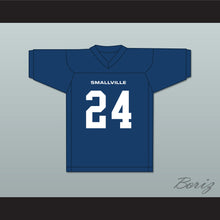 Load image into Gallery viewer, Jordan Kent 24 Smallville Crows High School Navy Blue Football Jersey 1
