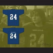 Load image into Gallery viewer, Jordan Kent 24 Smallville Crows High School Navy Blue Football Jersey 1