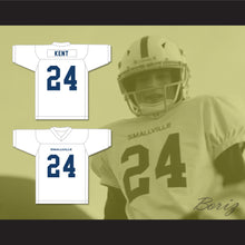Load image into Gallery viewer, Jordan Kent 24 Smallville Crows High School White Football Jersey 2