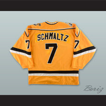 Load image into Gallery viewer, Jordan Schmaltz 7 Green Bay Gamblers Yellow Hockey Jersey