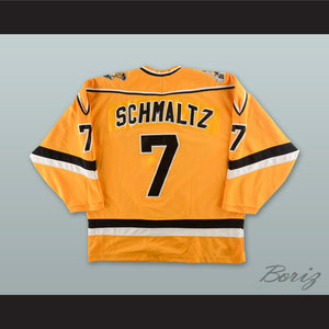 Jordan Schmaltz 7 Green Bay Gamblers Yellow Hockey Jersey