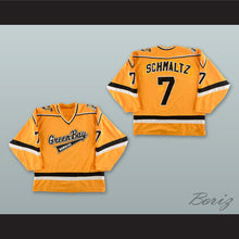 Load image into Gallery viewer, Jordan Schmaltz 7 Green Bay Gamblers Yellow Hockey Jersey