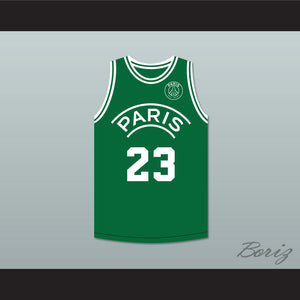 Michael Jordan 23 Paris Saint-Germain F.C. Green Basketball Jersey with Patch