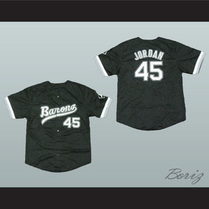 Michael Jordan 45 Birmingham Barons Black Baseball Jersey