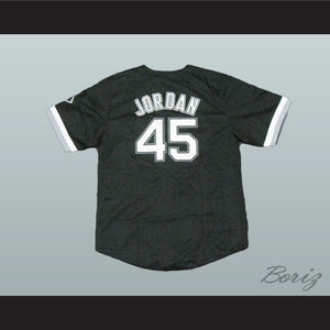 Michael Jordan 45 Birmingham Barons Black Baseball Jersey