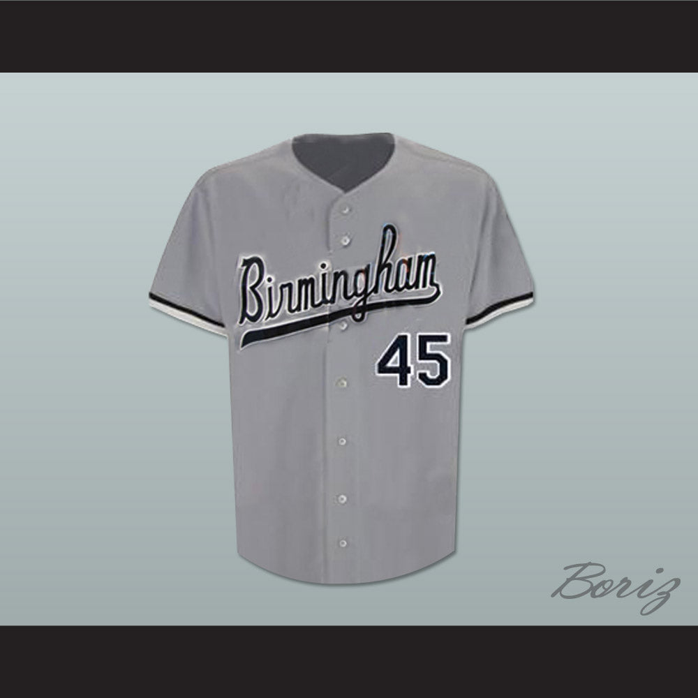 Michael Jordan 45 Birmingham Barons Alternate Gray Baseball Jersey