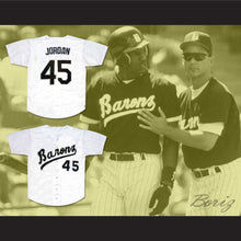 Load image into Gallery viewer, Michael Jordan 45 Birmingham Barons White Baseball Jersey