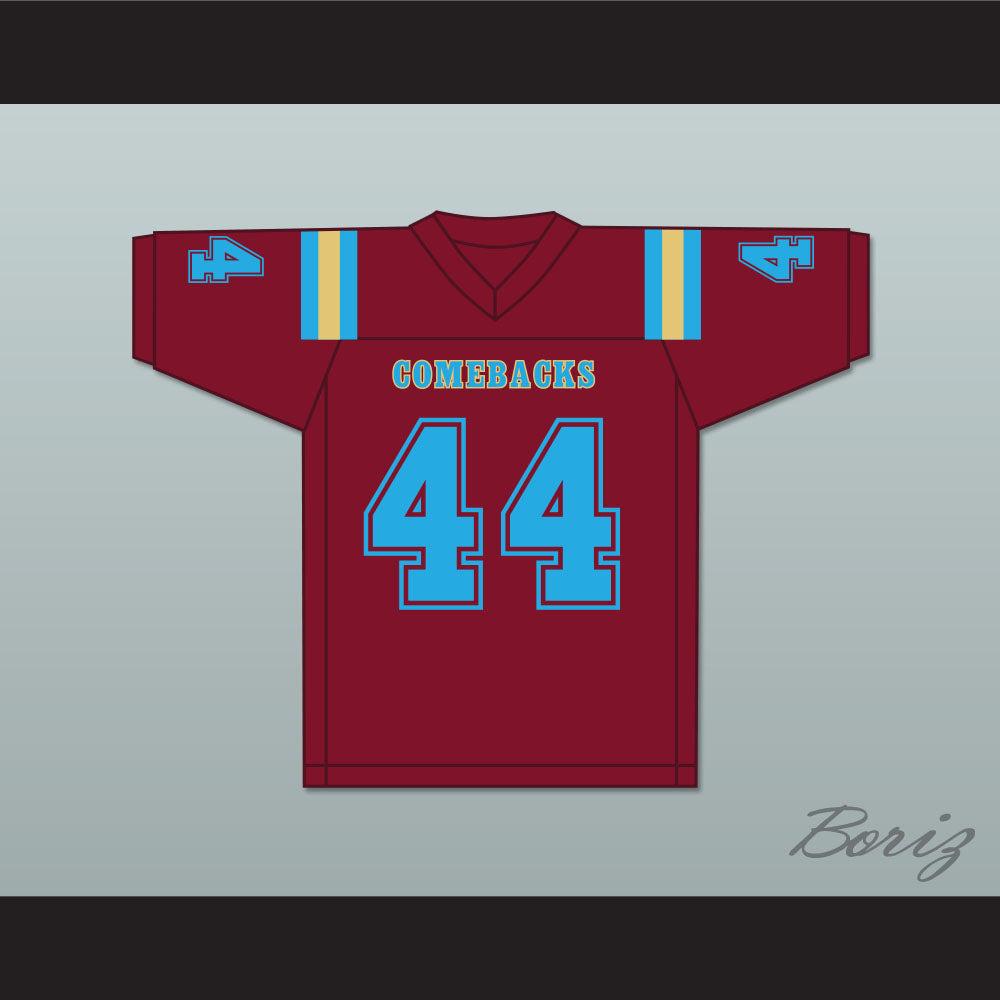 Jorge Juanson 44 Heartland State University Comebacks Maroon Football Jersey