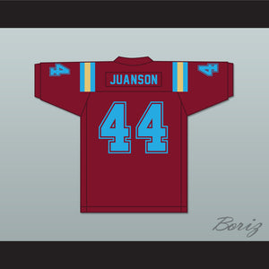 Jorge Juanson 44 Heartland State University Comebacks Maroon Football Jersey