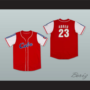 Jose Abreu 23 Cuba Red Baseball Jersey