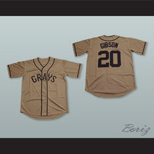 Load image into Gallery viewer, Josh Gibson 20 Homestead Grays Negro League Tan Baseball Jersey