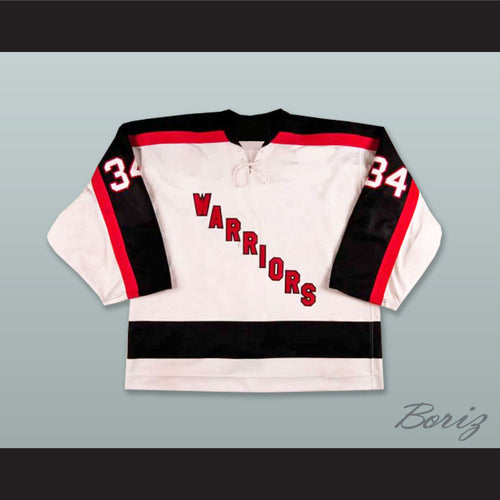 Josh Lepp 34 Moose Jaw Warriors White Hockey Jersey