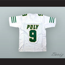Load image into Gallery viewer, JuJu Smith-Schuster 9 Long Beach Polytechnic High School Jackrabbits White Football Jersey
