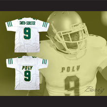 Load image into Gallery viewer, JuJu Smith-Schuster 9 Long Beach Polytechnic High School Jackrabbits White Football Jersey