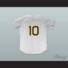 Load image into Gallery viewer, Juan Lopez 10 Buzz White Pinstriped Baseball Jersey Major League: Back to the Minors