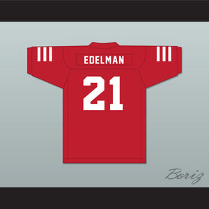 Julian Edelman 21 Redwood City 49ers Red Football Jersey