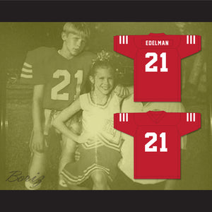 Julian Edelman 21 Redwood City 49ers Red Football Jersey