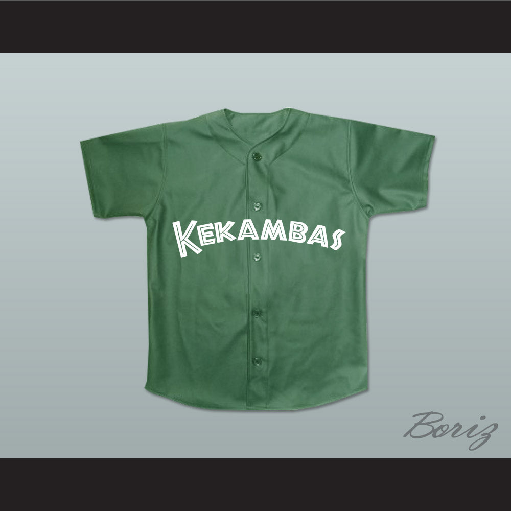 Keanu Reeves Coach Conor O'Neill Kekambas Baseball Jersey Hardball Dark Green