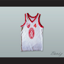 Load image into Gallery viewer, KK Crvena Zvezda 4 Red Star Yugoslavia White Basketball Jersey