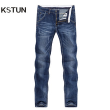 Load image into Gallery viewer, KSTUN Jeans Men Summer 2021 Thin Blue Slim Straight Denim Pants Casual Fashion Men&#39;s Trousers Full Length Cowboys Man Homme Jean