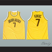 Load image into Gallery viewer, Toni Kukoc 7 Jugoplastika Yellow Basketball Jersey