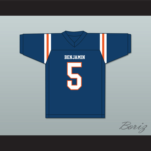 Kaiir Elam 5 The Benjamin School Buccaneers Navy Blue Football Jersey 1