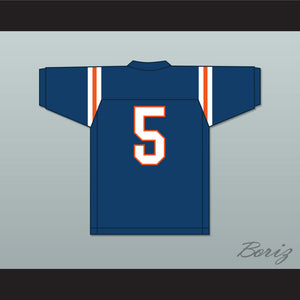 Kaiir Elam 5 The Benjamin School Buccaneers Navy Blue Football Jersey 1