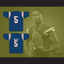 Load image into Gallery viewer, Kaiir Elam 5 The Benjamin School Buccaneers Navy Blue Football Jersey 1