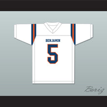 Load image into Gallery viewer, Kaiir Elam 5 The Benjamin School Buccaneers White Football Jersey 2