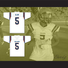 Load image into Gallery viewer, Kaiir Elam 5 The Benjamin School Buccaneers White Football Jersey 2