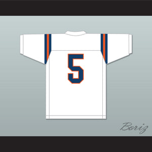 Kaiir Elam 5 The Benjamin School Buccaneers White Football Jersey 1