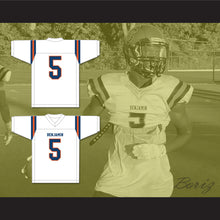 Load image into Gallery viewer, Kaiir Elam 5 The Benjamin School Buccaneers White Football Jersey 1