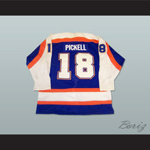 Load image into Gallery viewer, Doug Pickell 18 Kamloops Blazers Blue Hockey Jersey