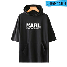 Load image into Gallery viewer, Karl Cool Logo Hoodies Short Sleeve Summer T-shirt  Oversize Kpop Summer Fashion Women/men Hip Pullover Clothes