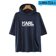Load image into Gallery viewer, Karl Cool Logo Hoodies Short Sleeve Summer T-shirt  Oversize Kpop Summer Fashion Women/men Hip Pullover Clothes