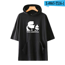 Load image into Gallery viewer, Karl Cool Logo Hoodies Short Sleeve Summer T-shirt  Oversize Kpop Summer Fashion Women/men Hip Pullover Clothes