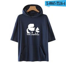 Load image into Gallery viewer, Karl Cool Logo Hoodies Short Sleeve Summer T-shirt  Oversize Kpop Summer Fashion Women/men Hip Pullover Clothes