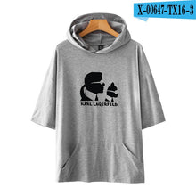 Load image into Gallery viewer, Karl Cool Logo Hoodies Short Sleeve Summer T-shirt  Oversize Kpop Summer Fashion Women/men Hip Pullover Clothes