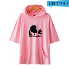 Load image into Gallery viewer, Karl Cool Logo Hoodies Short Sleeve Summer T-shirt  Oversize Kpop Summer Fashion Women/men Hip Pullover Clothes